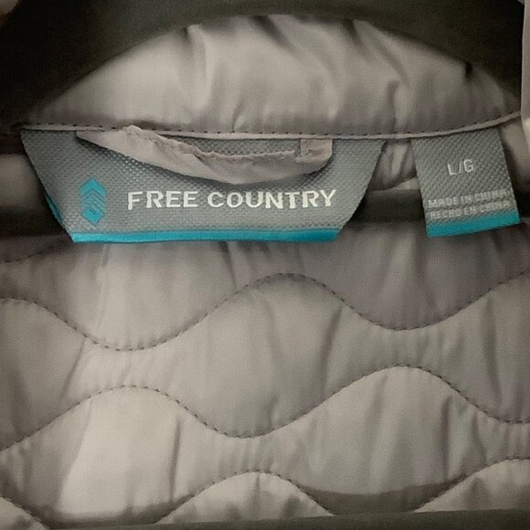 FREE COUNTRY Quilted Vest Women Size Large Silver Chip Gray Style #51-L0629S NWT - Picture 10 of 15